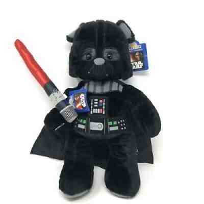 NWT Disney Star Wars Build a Bear Darth Vader With light saber