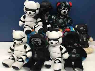 Used LOT 8 Star Wars BABW Build a Bear Plush Teddy Bears Stormtrooper Kylo Ren