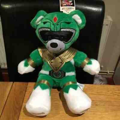 BUILD A BEAR FACTORY RARE GREEN POWER RANGER 25TH ANNIVERSARY BEAR BNWT