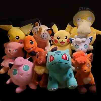 ð??? HUGE LOT - 11 Pokemon Build-A-Bear Plush - Bulbasaur, Alolan Vulpix, Meowth
