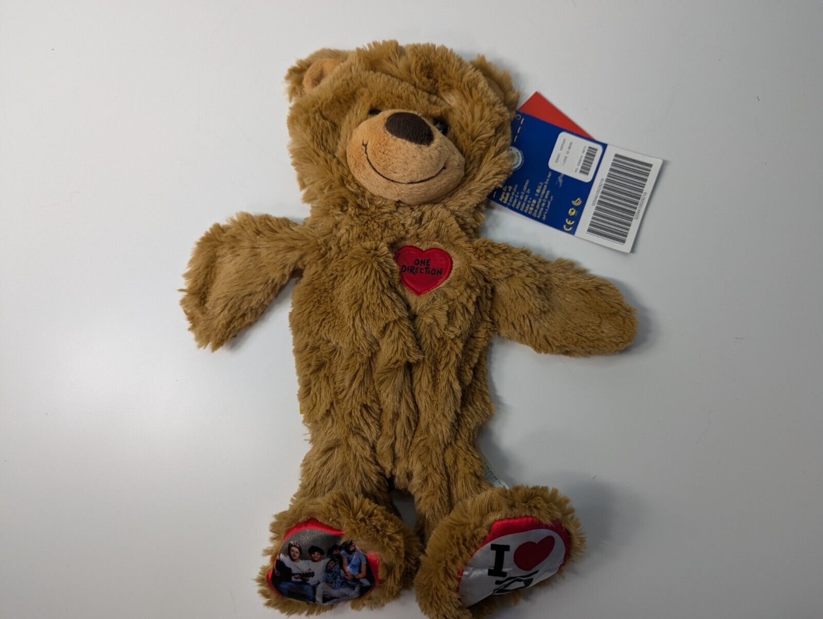 One Direction 1D Retired 2013 Build a Bear 16" Heart Plush Unstuffed Tags