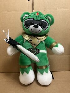 Build A Bear Mighty Morphin Power Rangers 25th Green Ranger Plush w Flute Dagger