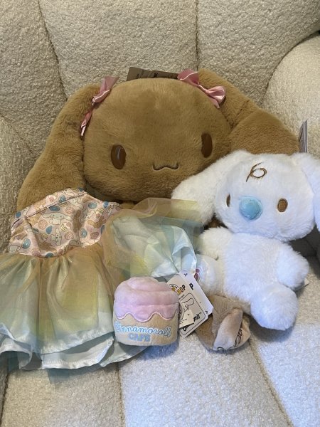 UNSTUFFED Build-a-Bear SANRIO Mocha Cinnamoroll W/ Milk, Dress, Cinnamonroll NWT