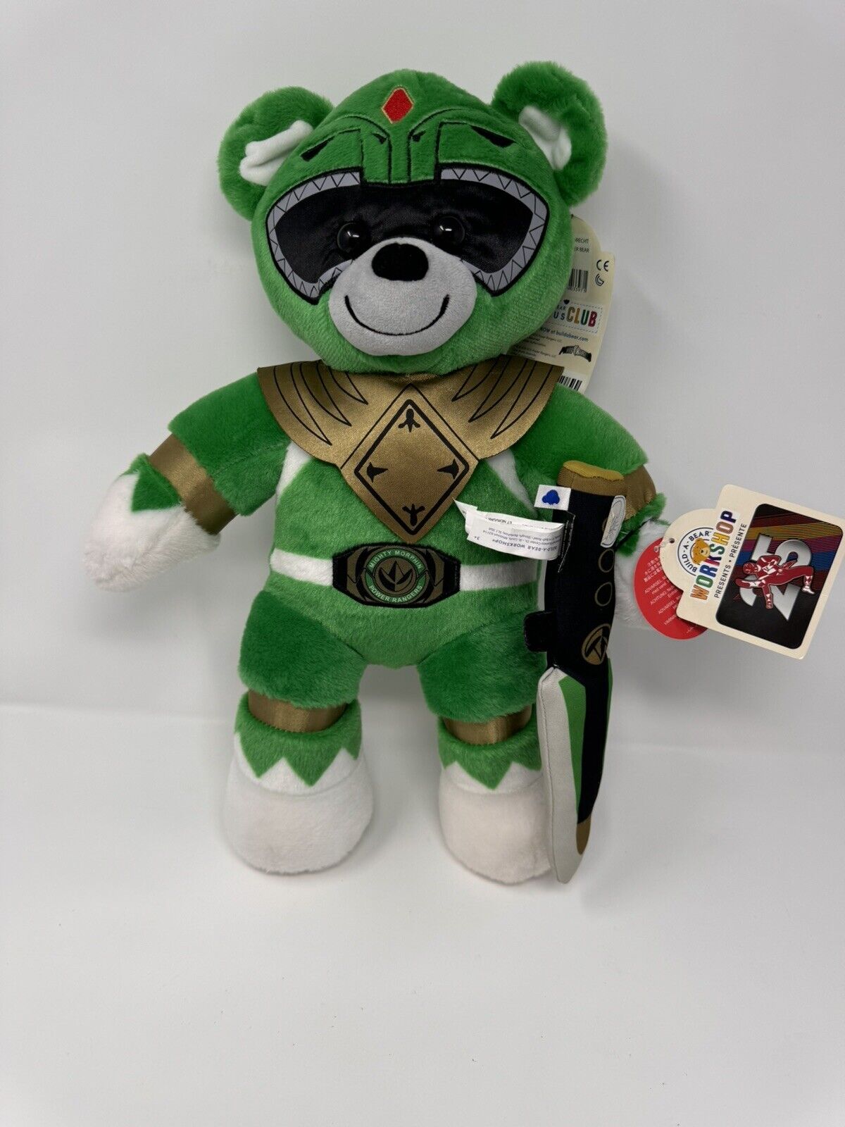 Build-A-Bear Power Rangers 25th Anniversary Green Ranger Plush Complete w/ Flute