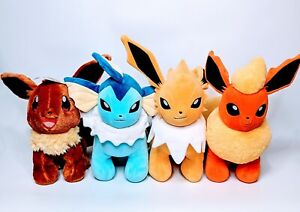 Build A Bear Workshop Pokemon Lot Eevee Evolution Vaporeon, Flareon, Jolteon