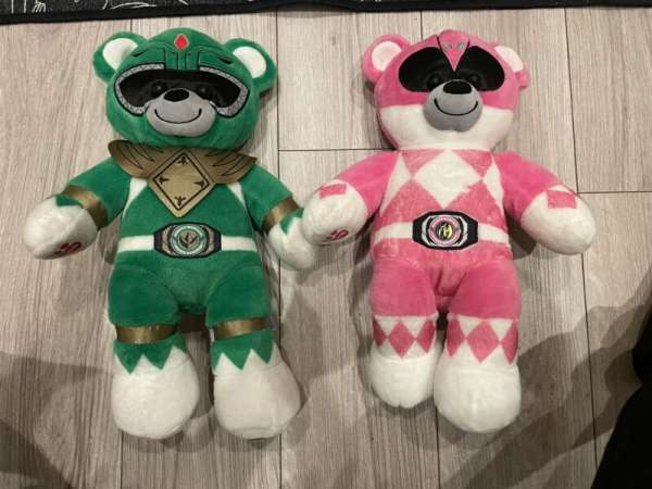 Build A Bear Mighty Morphin Power Rangers Green/Pink Ranger Plush 25th Annivers