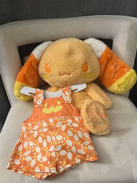Build A Bear Sanrio Candy Corn Cinnamoroll + Overalls 2024 Halloween  Quick Ship