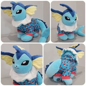 Build A Bear Pokémon Plush Vaporeon Eevee Water Evolution + Pajamas Sound (READ)