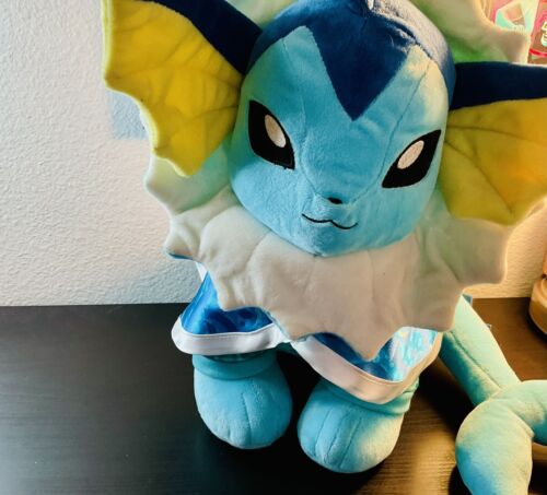 Build A Bear Pokémon Vaporeon Plush Evee Evolution Stuffed Toy 2020 EUC No Sound