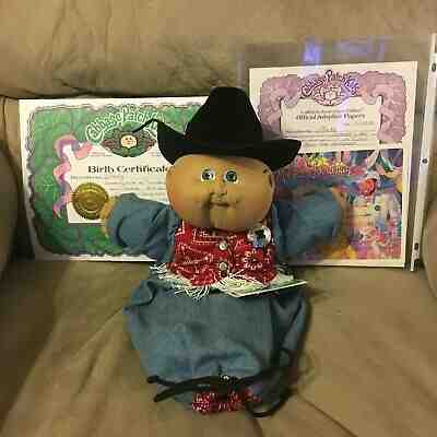 Signed & Papered 1995 BUCKY CA  Soft Sculpture Cabbage Patch Xavier Roberts