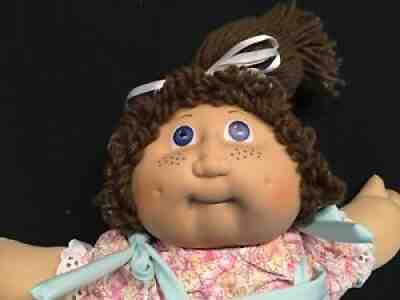 NIB 1985 Made N Spain Jesmar Cabbage Patch Kids Doll VioletEyes Freckles Dimples