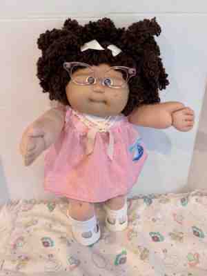 Cabbage Patch Kid -HTF Brown Double Popcorn Headmold #8 - HTF Clothes â?µï¸