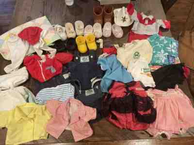Lot Of Vintage Cabbage Patch Clothes Cowboy Spain Retainer Glasses Shoes Overall