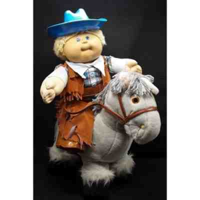 Cabbage Patch Kids Cowboy & Gray Horse 1984