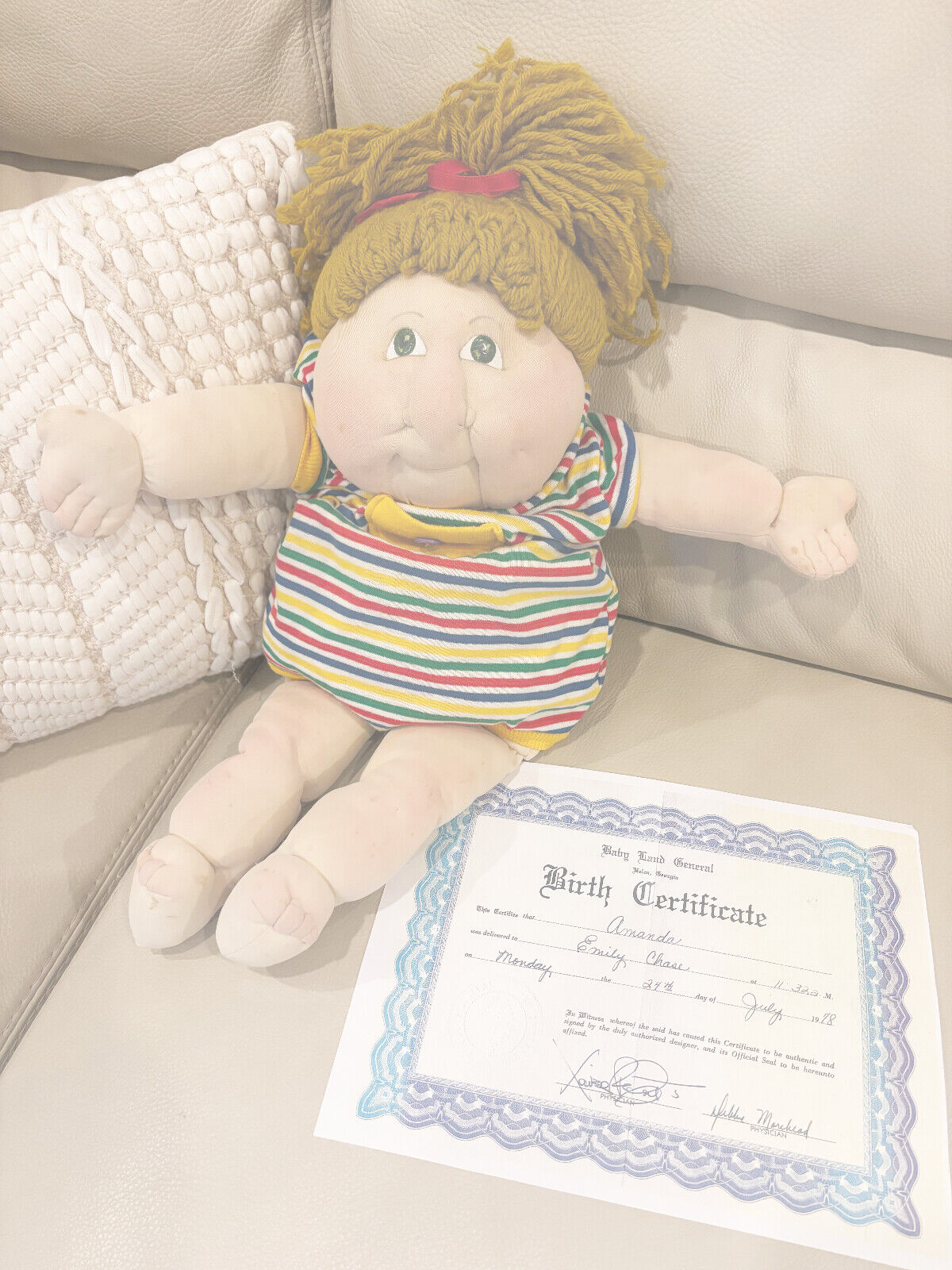 RARE 1978 The Little People Xavier Roberts Signed Sculpted Pre Cabbage Patch Kid