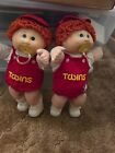 Cabbage patch red hair twin dolls