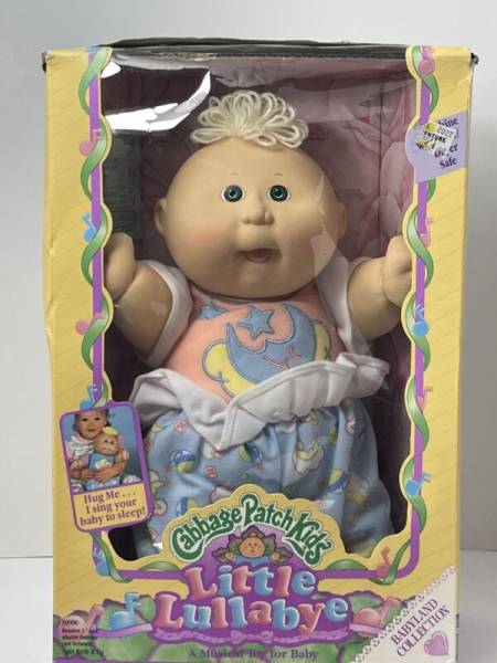 VTG NIB 1991 Cabbage Patch Kids Little Lullabye Hug Me I Sing Your Baby to Sleep