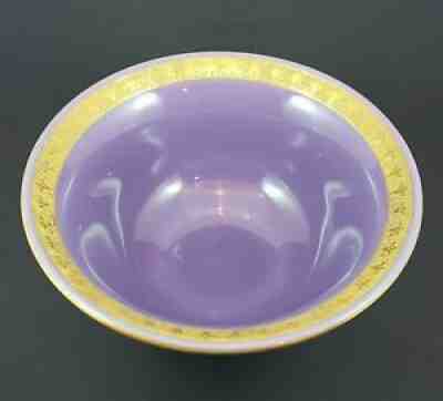 Cambridge offers Glass Helio Lavender Console Bowl With Gold Detail.