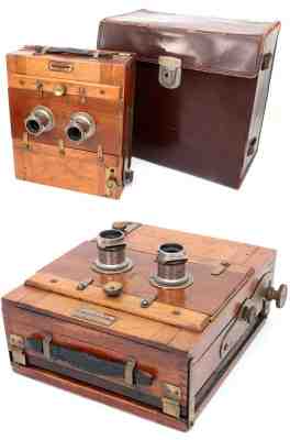 Balbrech Aine  camera wooden folding 1890 walnut made in France