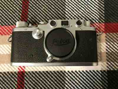 Leica Leitz 3C, IIIC Camera body and lens f 5CM Elmar S/N 418827 1946