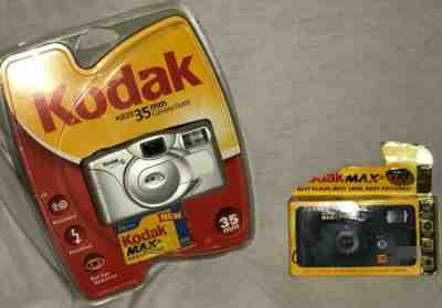 LOT OF 2 Disposable KODAK 35mm Cameras New in Packaging Expired