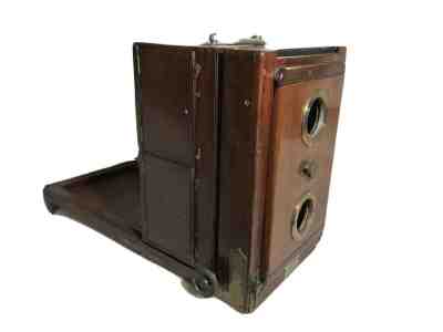 1890 Le Docte EXCELL TLR-style Box Camera Horizontal or Vertical; Brass Fittings