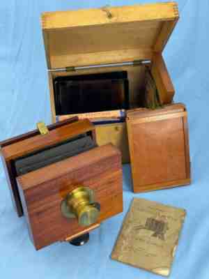 Vintage 1890 E & HT Anthony & Co. 4x5 Tailboard Camera Kit **PRISTINE**