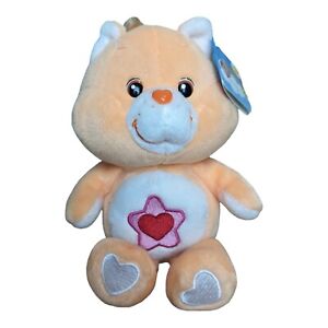 2003 20th Anniversary Care Bears Orange PROUD HEART CAT Cousin 8 Inch Plush