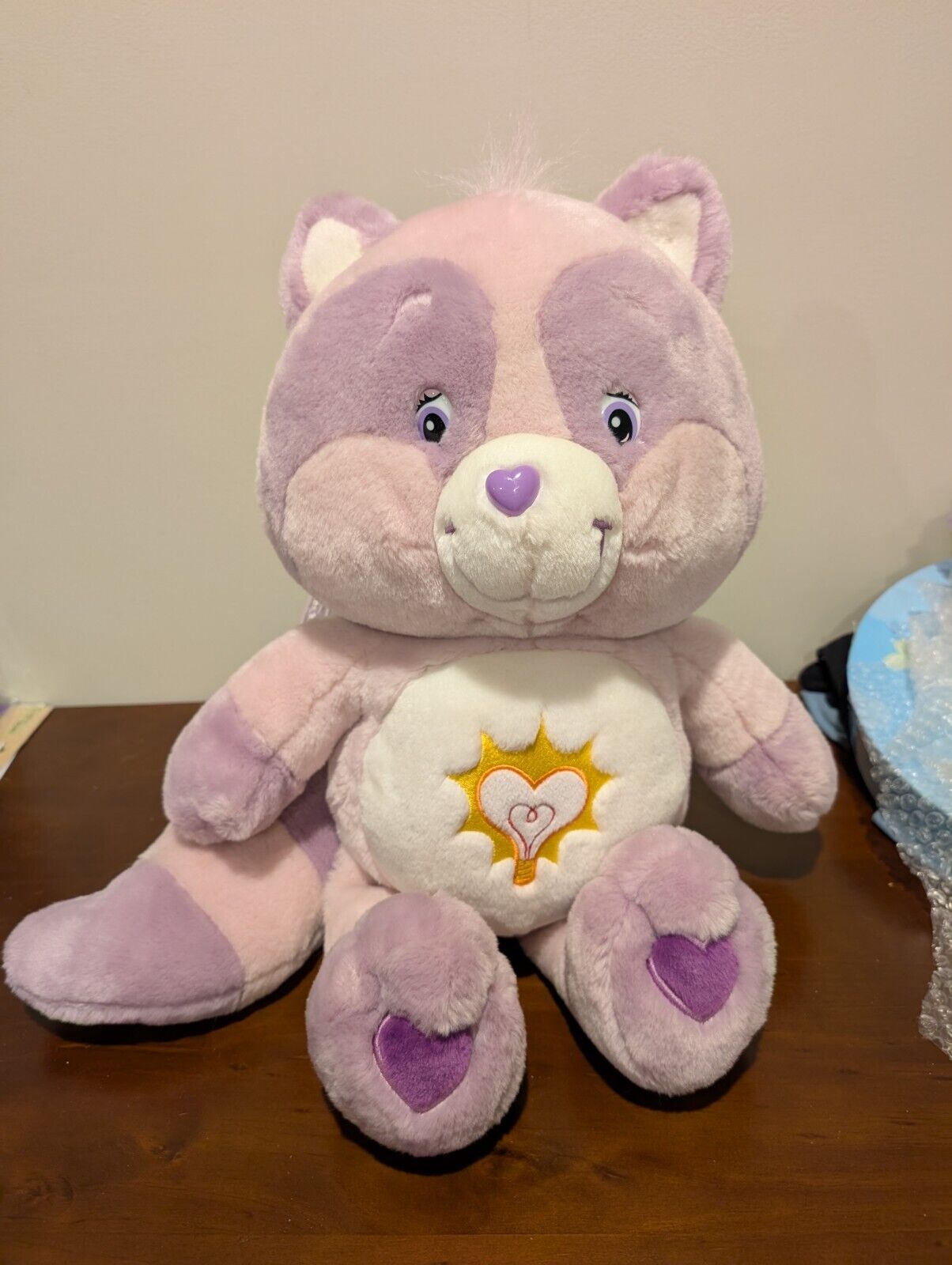 Care Bear Jumbo Vintage Bright Heart Raccoon