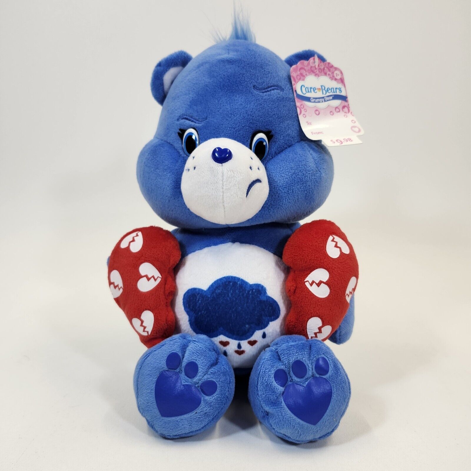Care Bears Broken Heart Grumpy Bear Large Plush 16" Retired Rare 2016 Tags