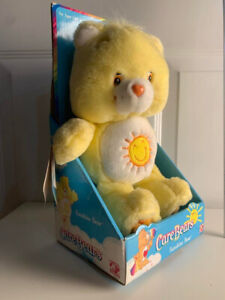 Vintage 2002 Care Bears Funshine without VHS - NOS - Play Along Toys, Plush Bear
