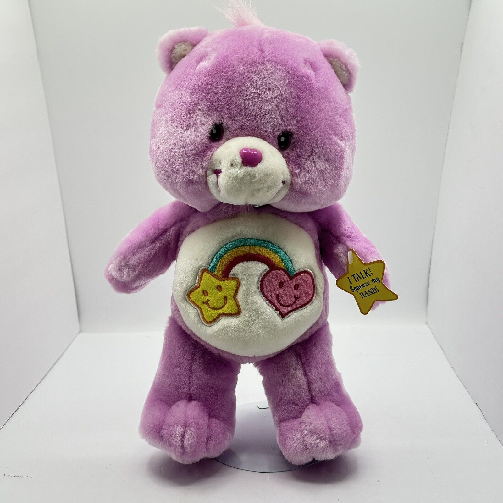 Rare Vintage 2004 12” Talking Care Bear Best Friend Bear Plush – Pink