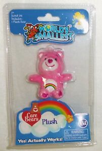 World’s Smallest Care Bear Plush PINK RAINBOW CHEER BEAR - New in package!