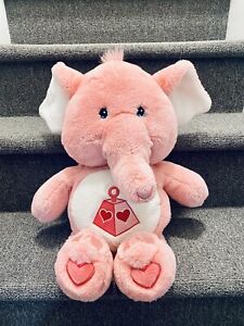 Care Bears Cousins Rare JUMBO 20” LOTSA HEART Pink Elephant Plush 2004 Doll Toy