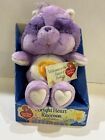 Care Bears Cousins Bright Heart Raccoon Purple Plush 1984 Kenner New