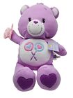 NEW 30” CARE BEARS Share Bear Cuddle Pillow 2004 Plush Stuffed Purple Lollipops