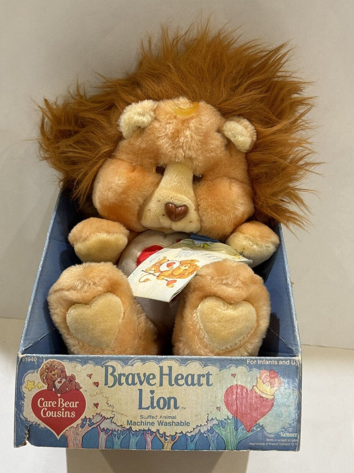 VTG 1984 Kenner Care Bears Cousins Brave Heart Lion Plush NEW NRFB