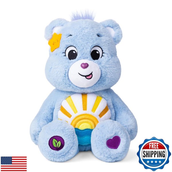 Care Bears 14" Medium Plush - Sea Friend Bear - Soft Huggable Eco Friendly Ma