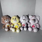 4 Care Bears plush vintage 80s: Lotsa Heart, Share Bear, Sunshine, Camp Bear