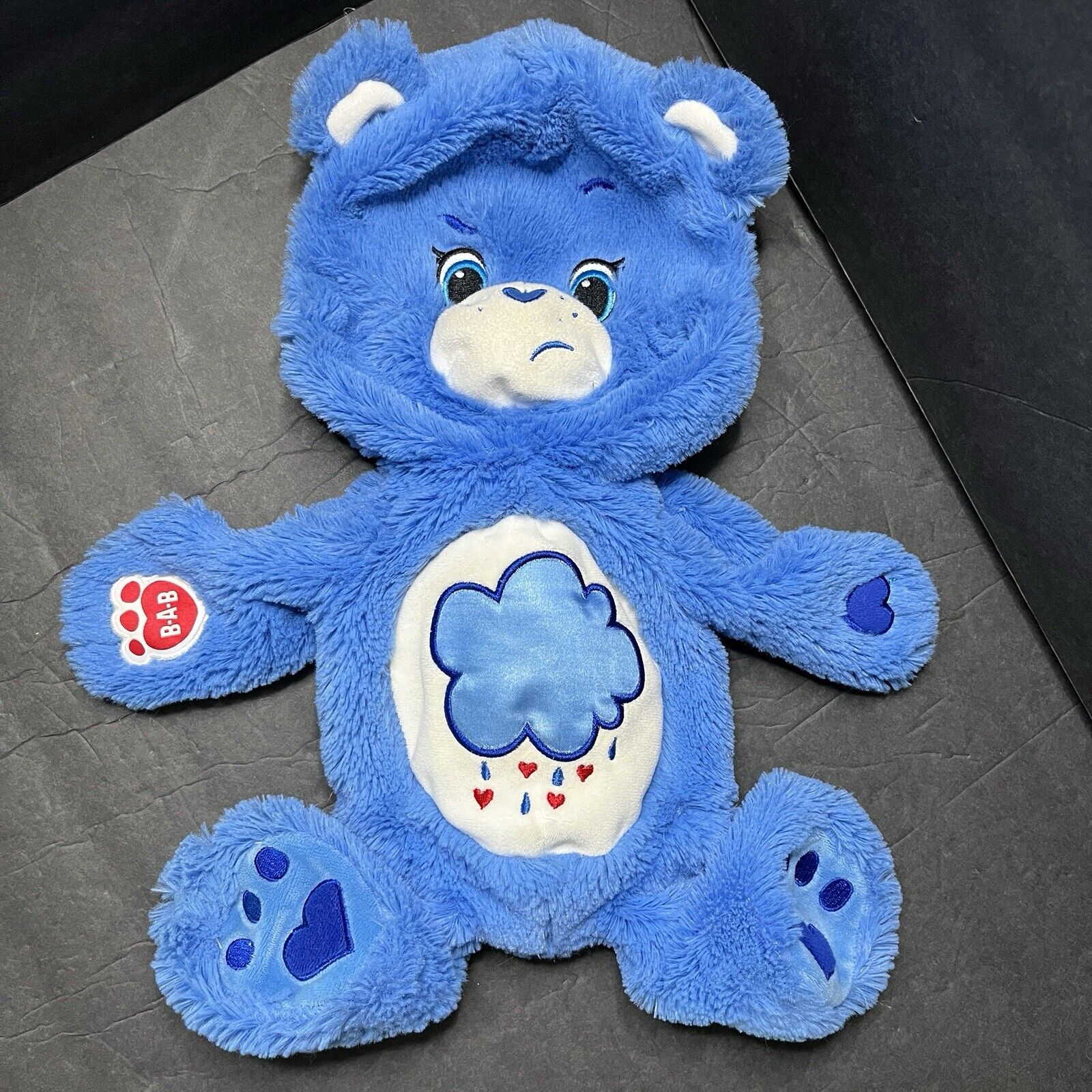 Build A Bear Workshop Care Bears Grumpy Plush Soft Toy UNSTUFFED see heart BABW