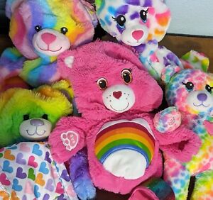 ?Pride RAINBOW Build A Bear Lot Cheer Care Bear Hearts Kitty Buddy BAB?
