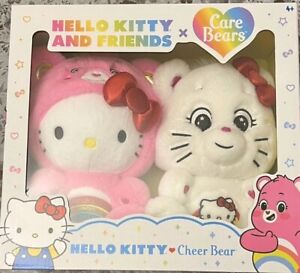 CARE BEARS HELLO KITTY AND CHEER BEAR PLUSH 2 PACK