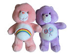 Set Of 2-Care Bears-Cheer Bear-Share 13 inch Fluffy Plush Stuffed Animal 2002