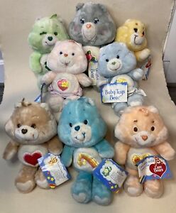 Vintage Original Care Bears Plush 1983 - 7/8 With Tags/papers - Lot of 8