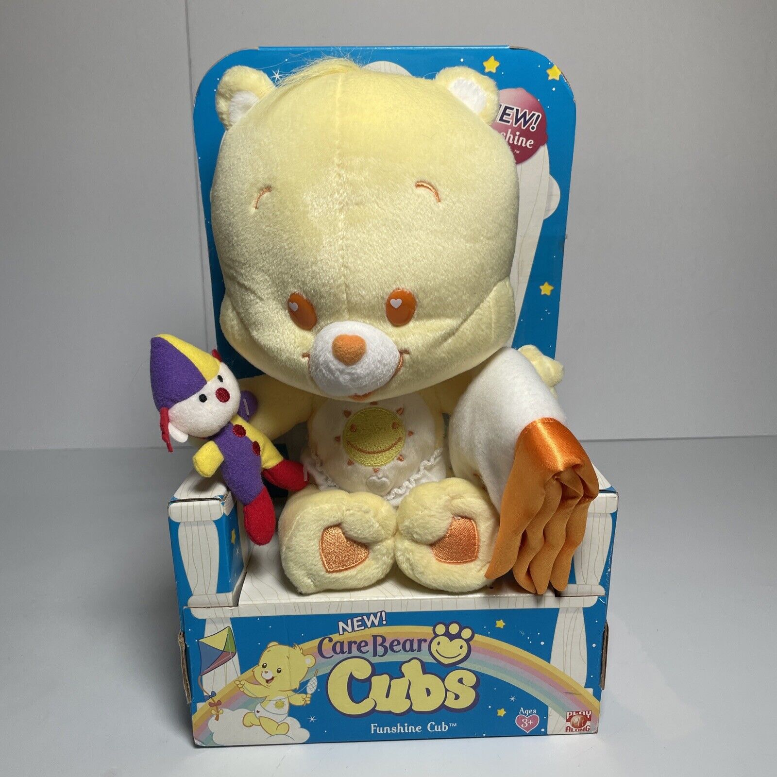 Play Along Care Bear Cubs Funshine Cub 2004 New Box Yellow Rainbow Little Cubs