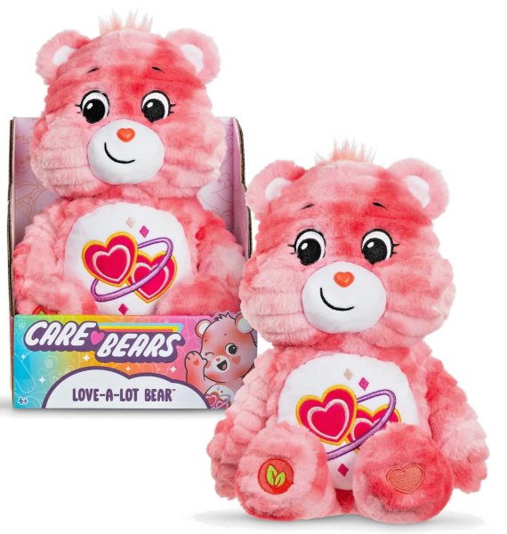 COLOR SPLASH Care Bears LOVE-A-LOT BEAR 14" Plush Hearts Belly Badge 2025 NEW
