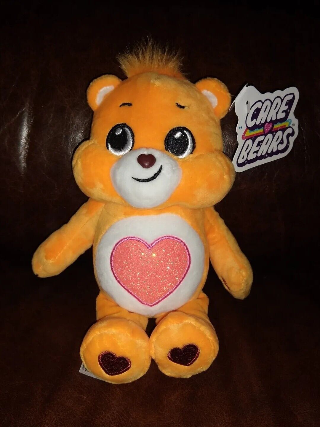CARE BEARS TENDERHEART BEAR GLITTER BELLY BADGE 9 INCH