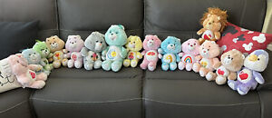 Vintage 1983 Lot of 15 Care Bears And Care Bear Cousins Plush Kenner Toys Set