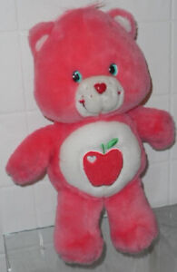 Very Rare talking 2005 Care Bears Smart Heart Bear Plush 13in Apple Belly WORKS!