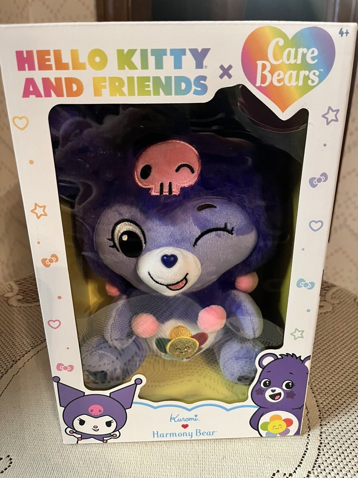 Kuromi x Harmony Bear 10” Hello Kitty & Friends x Care Bears Brand New
